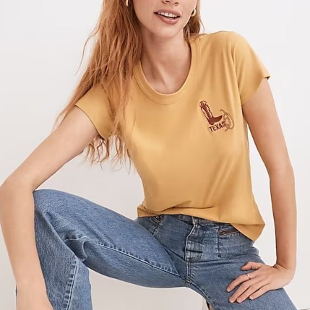 Madewell x Made Some Souvenirs Embroidered Perfect Vintage Tee